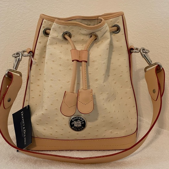 DOONEY & BOURKE Vintage NWT Drawstring Ostrich Bag - Picture 1 of 15
